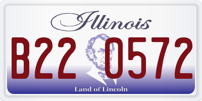 IL license plate B220572