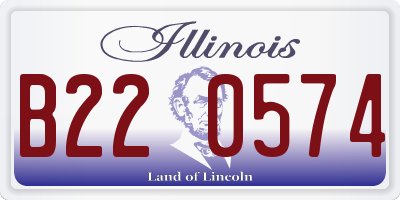 IL license plate B220574