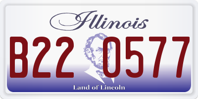 IL license plate B220577