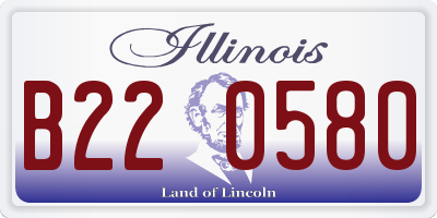 IL license plate B220580