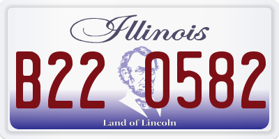 IL license plate B220582