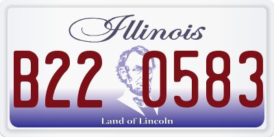 IL license plate B220583