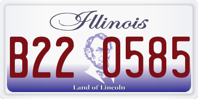 IL license plate B220585