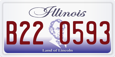 IL license plate B220593