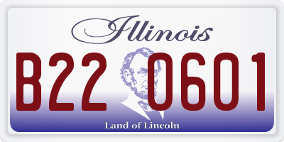 IL license plate B220601