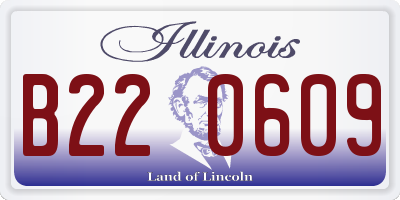 IL license plate B220609