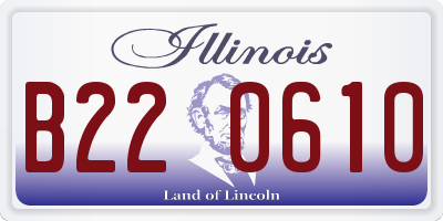 IL license plate B220610