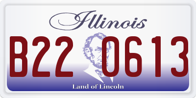 IL license plate B220613