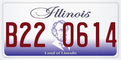 IL license plate B220614