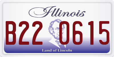 IL license plate B220615