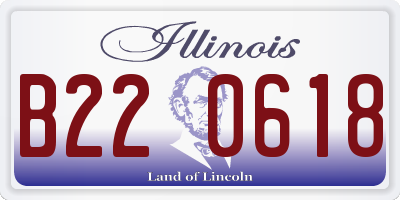 IL license plate B220618