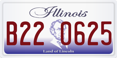 IL license plate B220625