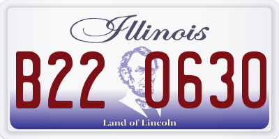IL license plate B220630