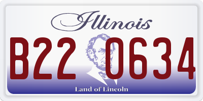 IL license plate B220634