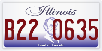 IL license plate B220635
