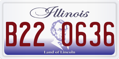 IL license plate B220636
