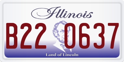 IL license plate B220637
