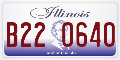 IL license plate B220640
