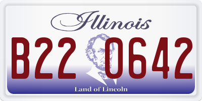 IL license plate B220642