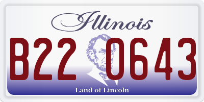 IL license plate B220643