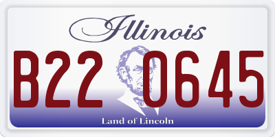 IL license plate B220645