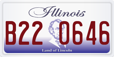 IL license plate B220646