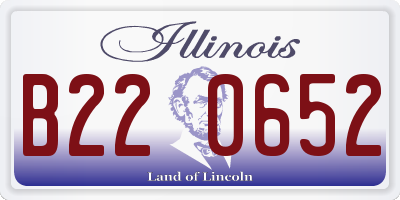 IL license plate B220652
