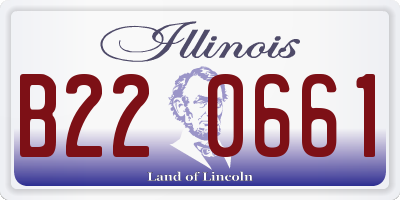 IL license plate B220661