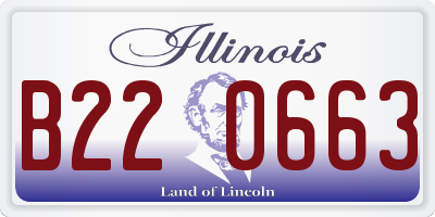 IL license plate B220663