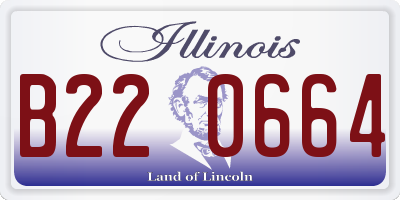 IL license plate B220664