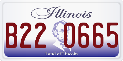 IL license plate B220665