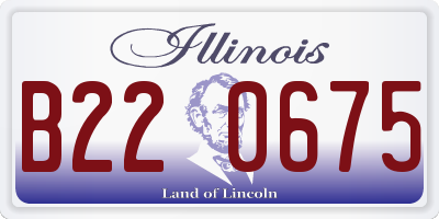 IL license plate B220675