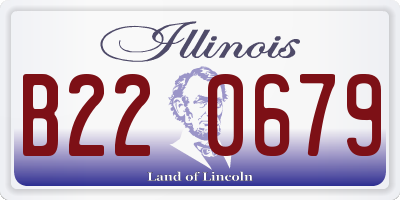 IL license plate B220679