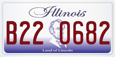 IL license plate B220682