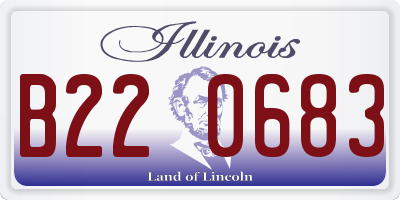 IL license plate B220683