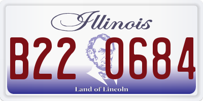 IL license plate B220684