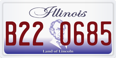 IL license plate B220685