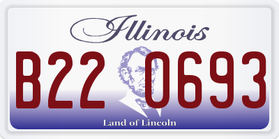 IL license plate B220693