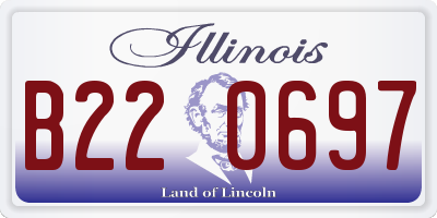 IL license plate B220697