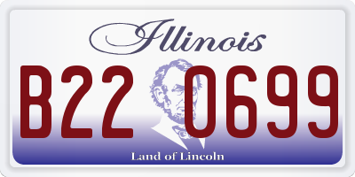 IL license plate B220699