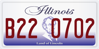 IL license plate B220702