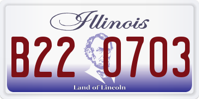 IL license plate B220703