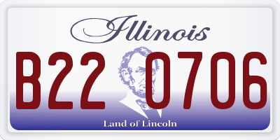 IL license plate B220706