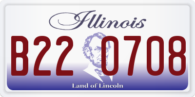 IL license plate B220708