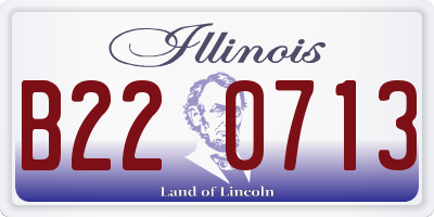 IL license plate B220713