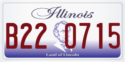 IL license plate B220715