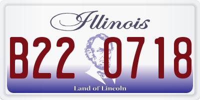IL license plate B220718