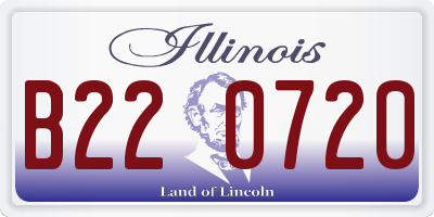 IL license plate B220720