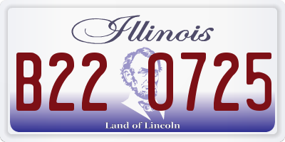 IL license plate B220725
