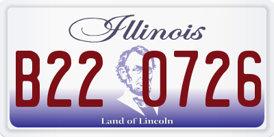 IL license plate B220726